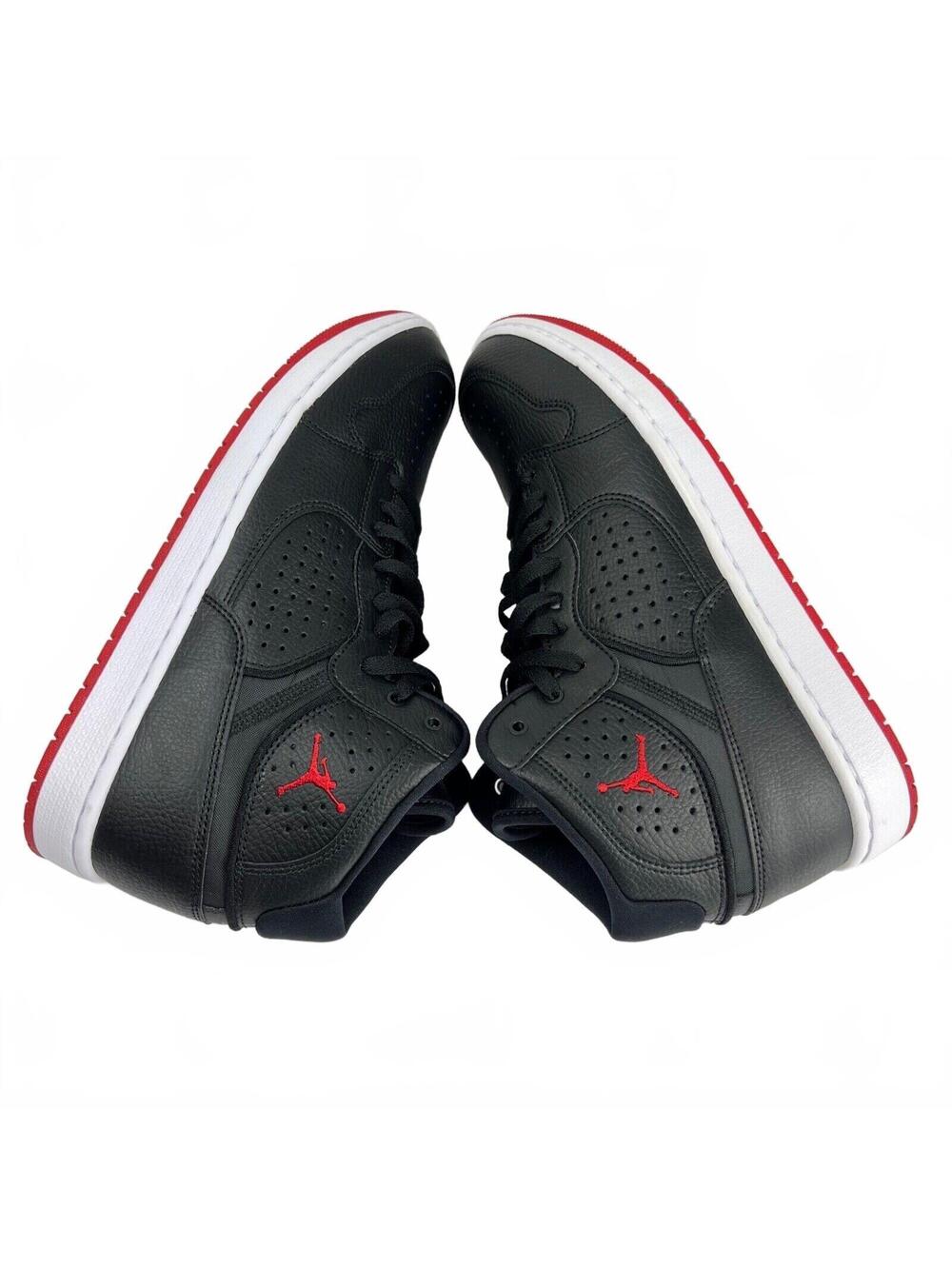 Jordan Air Jordan 1 Mid Black Red White Men's Sneakers